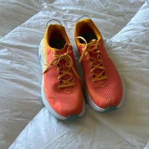 EUC Hoka Orange and Yellow Women's Sneakers